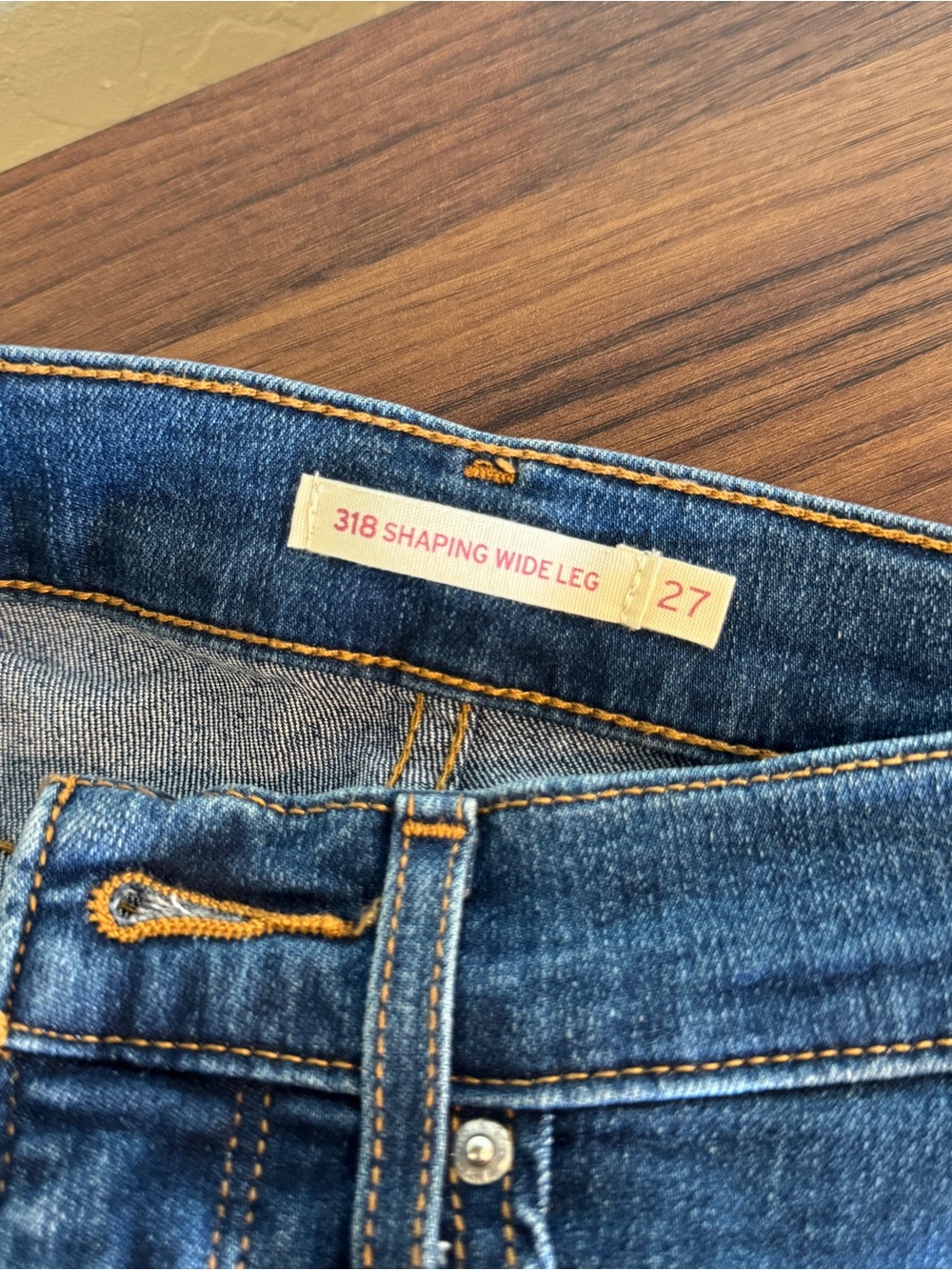 Levi's Blue Wide Leg Jeans - Picture 4 of 4